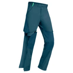 Quechua 2-in-1-Hose Kinder Faltbar Gr. 122-170 Wandern - MH100 Blau