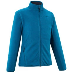 Quechua Fleecejacke Bergwandern MH150 Gr. 122–170 Kinder Blau