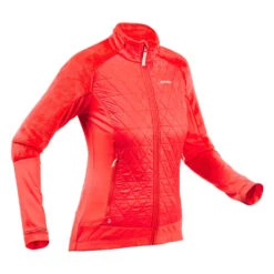 Quechua Fleecejacke Damen Hybridjacke Winterwandern SH900 X-Warm