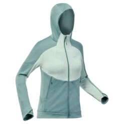 Quechua Fleecejacke Bergwandern MH520 Hood Damen Orange 11 Quechua Fleecejacke Bergwandern MH520 Hood Damen Orange -Quechua Magasin fleecejacke damen wandern mit kapuze mh520 grun