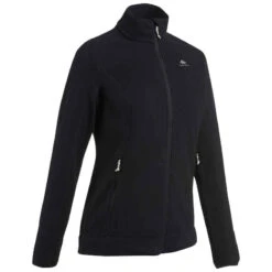Quechua Fleecejacke Wandern Damen- MH120 Schwarz