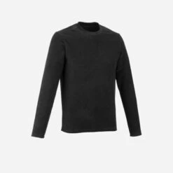 Quechua Fleecepullover Bergwandern MH20 Leicht Herren Schwarz