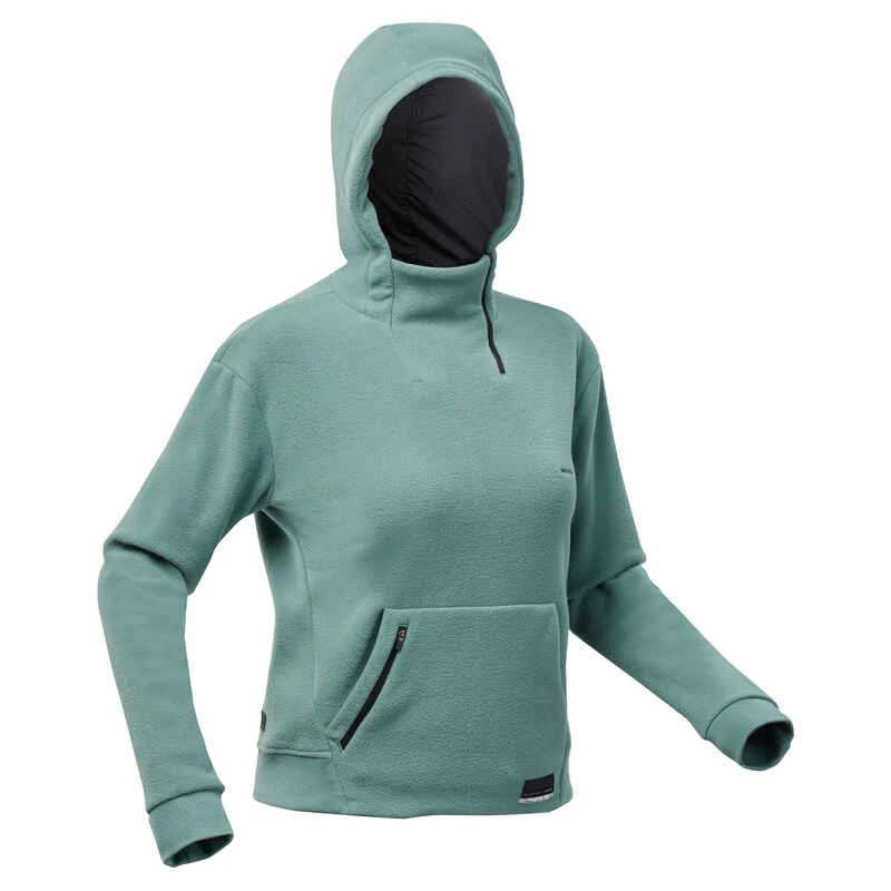 Quechua Fleecepullover Damen Wandern MH100 Hoodie 4 Quechua Fleecepullover Damen Wandern MH100 Hoodie – Bild 2