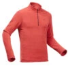 Quechua Fleecepullover Herren Wandern - MH100 Rot -Quechua Magasin fleecepullover herren wandern mh100 rot