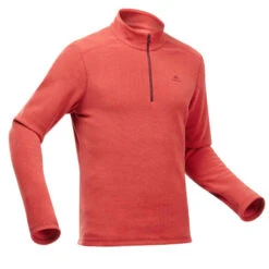 Quechua Fleecepullover Herren Wandern - MH100 Rot