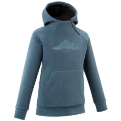 Quechua Fleecepullover Kinder Jungen Gr. 122-170 Wandern - Dunkelgrau