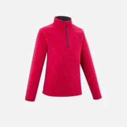 Quechua Fleecepullover Kinder Mädchen Winterwandern Gr. 122–170 - MH100 Türkis -Quechua Magasin fleecepullover kinder wandern mh100 gr122170 dunkelrosa