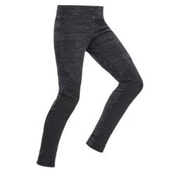 Quechua Leggings Kinder 7–15 Jahre Warm - SH100 Schwarz