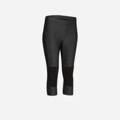 Quechua Leggings Wanderleggings Speed Hiking FH500 Helium Damen Graumeliert