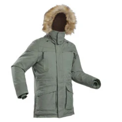 Quechua Parkajacke Herren Ultra-warm -20 °C Wasserdicht Winterwandern - SH500 Khaki