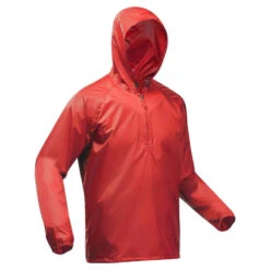 Quechua Regenjacke Herren Winddicht Wasserabweisend Kurzreissverschluss Wandern - Raincut Schwarz -Quechua Magasin regenjacke herren winddicht wasserabweisend kurzreissverschluss wandern raincut rot