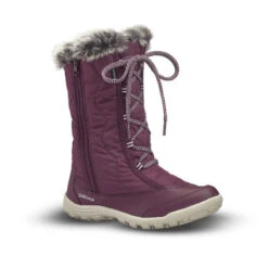 Quechua Schneestiefel Kinder Winterwandern Wasserdicht Zip Gr. 30–38 - SH500 X-Warm Bordeaux