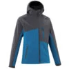 Quechua Softshelljacke Bergwandern MH550 Kinder Gr.122-170 Blau/grau -Quechua Magasin softshelljacke bergwandern mh550 kinder gr122 170 blaugrau