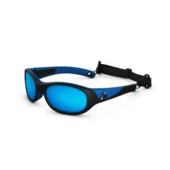 Quechua Sonnenbrille Kinder 4–6 Jahre Bergwandern - MH K500 Kategorie 4 Schwarz/blau