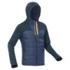 Quechua Sweatjacke Hybridjacke Naturwandern NH100 Mit Kapuze Herren Blau