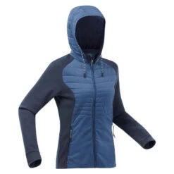 Quechua Sweatjacke Hybridjacke Naturwandern NH500 Mit Kapuze Damen Beige -Quechua Magasin sweatjacke hybridjacke naturwandern nh500 mit kapuze damen marineblau