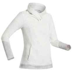 Quechua Sweatshirt Naturwandern NH100 Damen Weiss