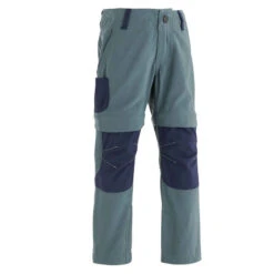 Quechua Wanderhose Zip-Off-Hose MH500 Kinder Mädchen Gr. 92–116 Grau/blau