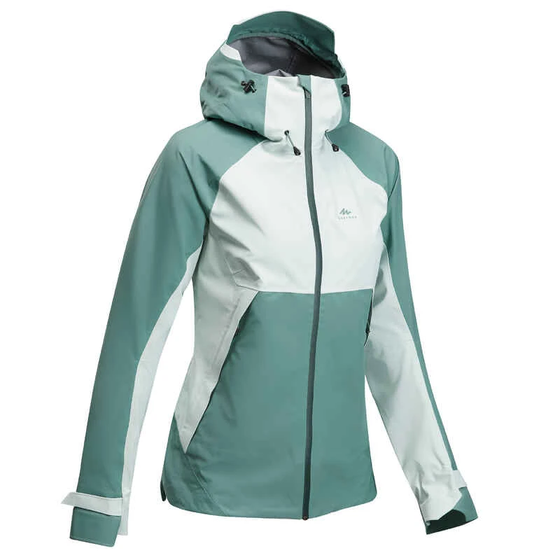 Quechua Wanderjacke Bergwandern MH500 Wasserdicht Damen Honiggelb 4 Quechua Wanderjacke Bergwandern MH500 Wasserdicht Damen Honiggelb – Bild 2