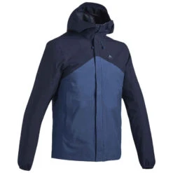 Quechua Wanderjacke Herren Wasserdicht Leicht - MH150 Blau
