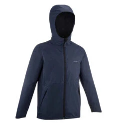 Quechua Wanderjacke Kinder Wasserdicht - MH500 Gr. 122–170 Rot -Quechua Magasin wanderjacke kinder gr 122170 wasserdicht mh500 marineblau 1