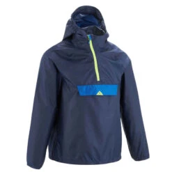 Quechua Wanderjacke Kinder Jungen Gr. 122–170 Wasserdicht - MH100 Marineblau
