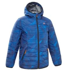 Quechua Wanderjacke Wattiert MH500 Kinder Blau