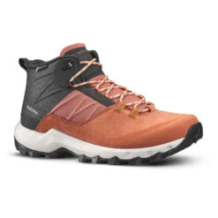 Quechua Wanderschuhe Damen Halbhoch Wasserdicht Bergwandern - MH500 Rot