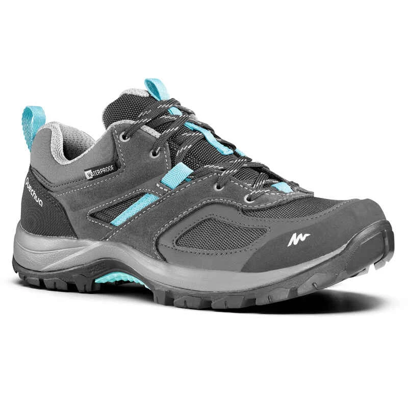 Quechua Wanderschuhe Damen Wasserdicht Bergwandern - MH100 Grau/blau 3 Quechua Wanderschuhe Damen Wasserdicht Bergwandern - MH100 Grau/blau