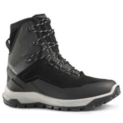 Quechua Wanderschuhe Winterwandern Leder Herren Warm Wasserdicht - SH500