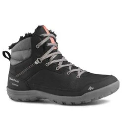 Quechua Wanderschuhe Winterwandern SH100 Warm Wasserdicht Halbhoch Damen
