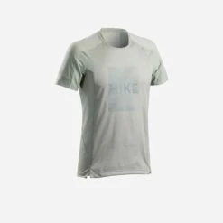 Quechua Wandershirt Herren Synthetik Kurzarm - MH500 Hellkhaki