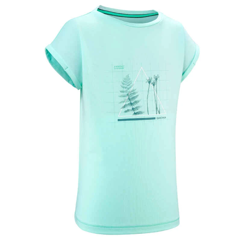 Quechua Wandershirt Kinder Kurzarm Gr.122–170 Bergwandern- MH100 Dunkelgrau 6 Quechua Wandershirt Kinder Kurzarm Gr.122–170 Bergwandern- MH100 Dunkelgrau – Bild 4