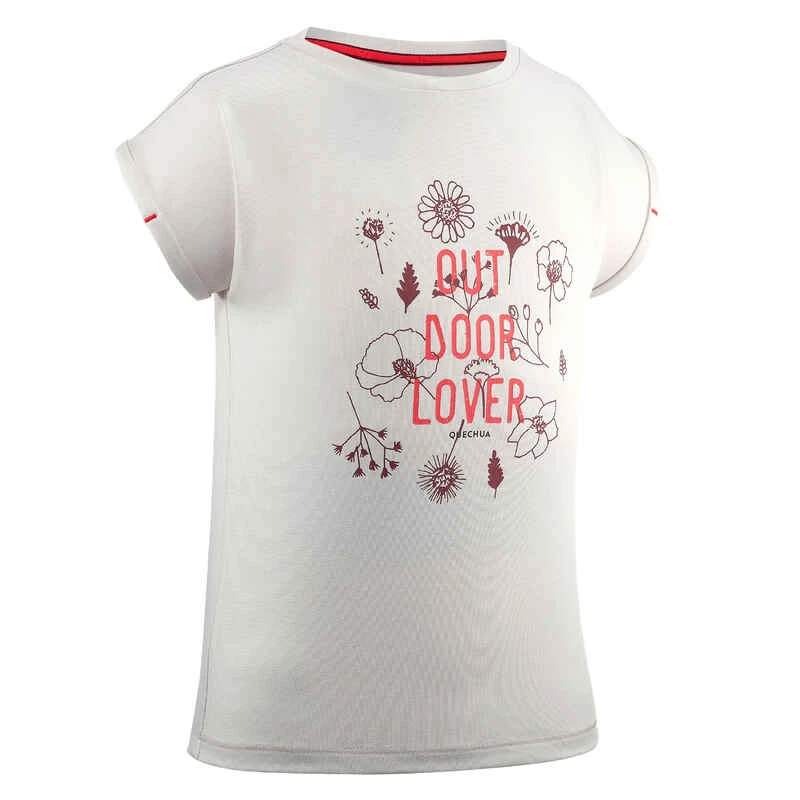 Quechua Wandershirt Kinder Kurzarm Gr.122–170 Bergwandern- MH100 Dunkelgrau 4 Quechua Wandershirt Kinder Kurzarm Gr.122–170 Bergwandern- MH100 Dunkelgrau – Bild 2