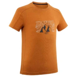 Quechua Wandershirt Kurzarm Kinder Jungen Gr. 122–170 - MH100 Ocker