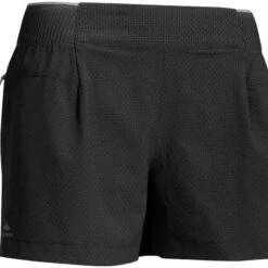 Quechua Wandershorts Speed Hiking FH500 Damen Schwarz