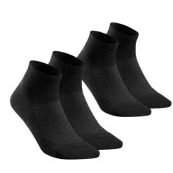 Quechua Magasin -Quechua Magasin wandersocken halbhoch hike 100 2 paar schwarz