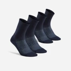 Quechua Wandersocken Hoch - Hike 100 - 2 Paar Marineblau