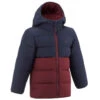 Quechua Wattierte Jacke Wandern Kleinkinder Gr. 92–116 blau/bordeaux -Quechua Magasin wattierte jacke wandern kleinkinder gr 92116 blaubordeaux