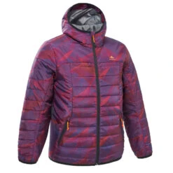 Quechua Wattierte Jacke Winterwandern MH500 Kinder Gr. 122–170 Violett Bedruckt