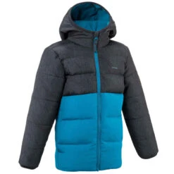 Quechua Wattierte Jacke Wandern Kleinkinder Gr. 92–116 blau/bordeaux -Quechua Magasin wattierte winterjacke wandern x warm kleinkinder gr 92116