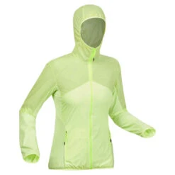 Quechua Windjacke Speed Hiking FH500 Helium Ultraleicht Damen Gelb