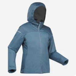 Quechua Winterjacke Kinder Bis -3 °C Wasserdicht Winterwandern Gr. 122–170 - SH100 X-Warm Blau -Quechua Magasin winterjacke kinder madchen 3 c wasserdicht winterwandern gr 122170 sh100 x warm blau