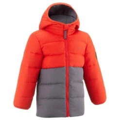 Quechua Wattierte Jacke Wandern Kleinkinder Gr. 92–116 blau/bordeaux -Quechua Magasin winterjacke wandern kleinkinder wattiert gr 92116 orangegrau