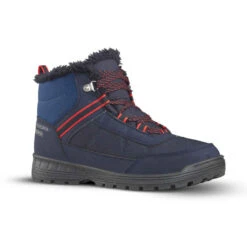 Quechua Winterschuhe Winterwandern SH100 Warm Wasserdicht Klettband Kinder Gr. 35–38 Marineblau