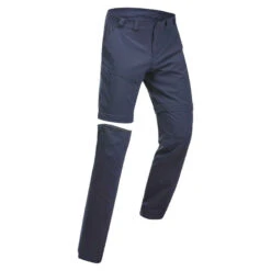Quechua Zip-Off-Hose Herren Bergwandern - MH150 Blau