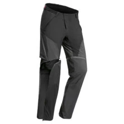 Quechua Zip-Off-Hose Herren Bergwandern - MH950 Schwarz/grau